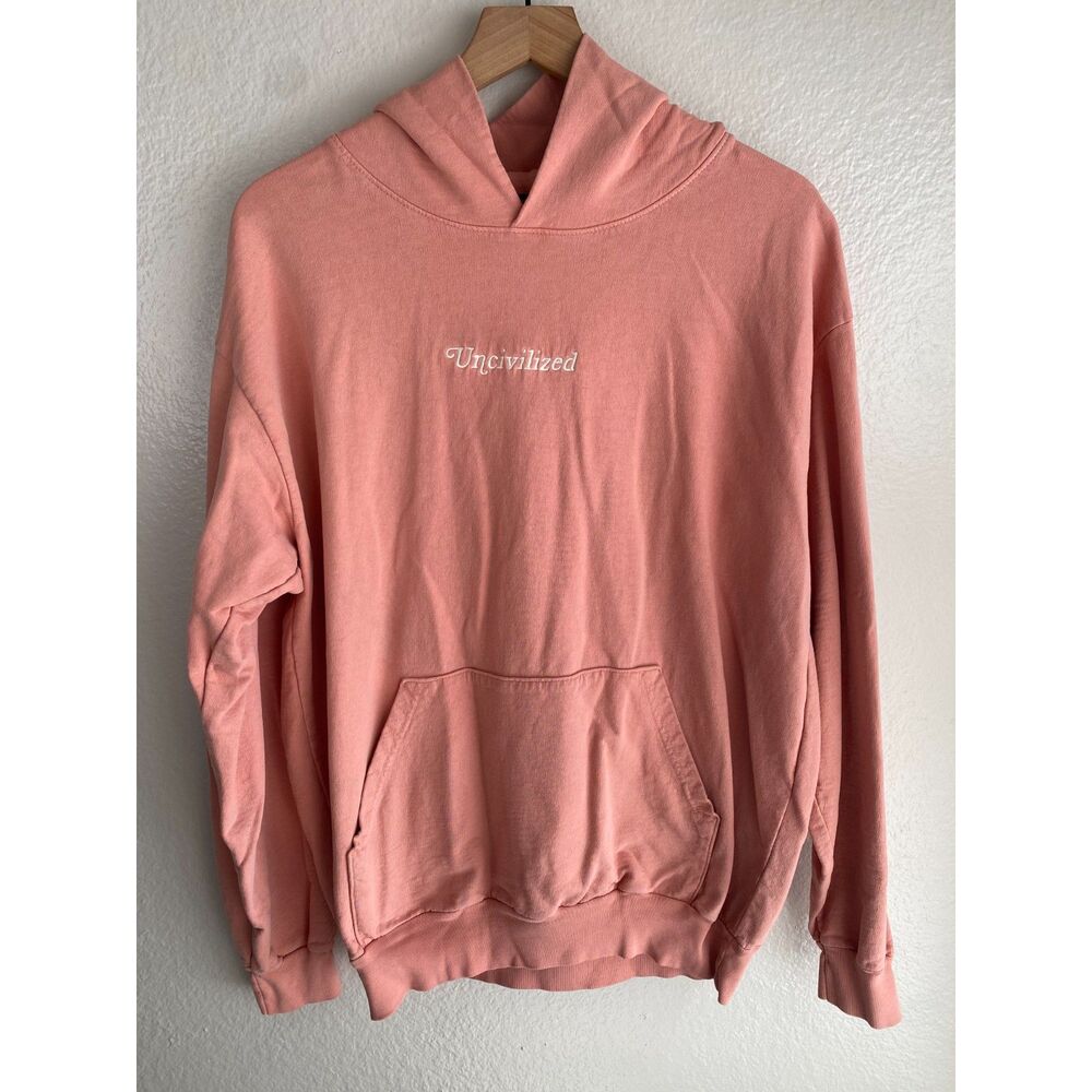 "Uncivilized" Embroidered Logo Pullover Hoodie